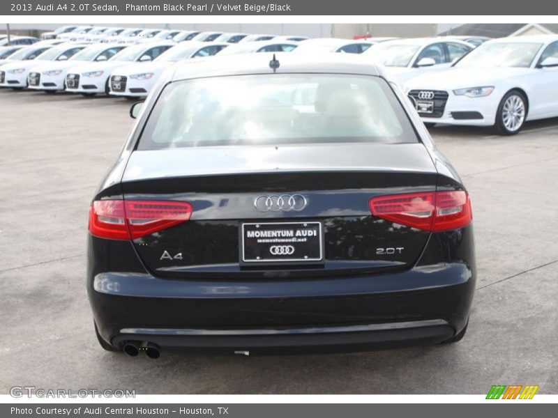 Phantom Black Pearl / Velvet Beige/Black 2013 Audi A4 2.0T Sedan