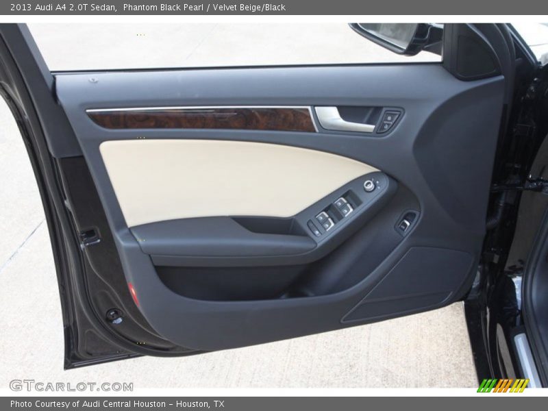 Phantom Black Pearl / Velvet Beige/Black 2013 Audi A4 2.0T Sedan