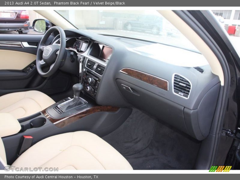 Phantom Black Pearl / Velvet Beige/Black 2013 Audi A4 2.0T Sedan