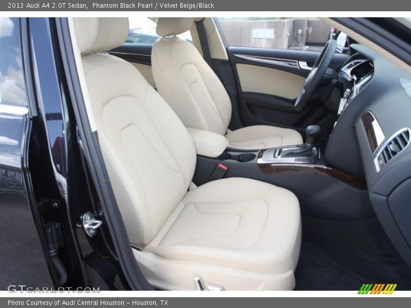 Phantom Black Pearl / Velvet Beige/Black 2013 Audi A4 2.0T Sedan