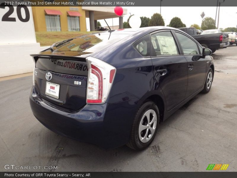 Nautical Blue Metallic / Misty Gray 2012 Toyota Prius 3rd Gen Four Hybrid