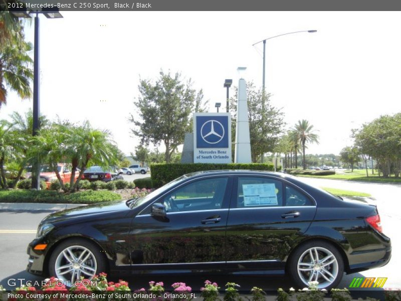 Black / Black 2012 Mercedes-Benz C 250 Sport