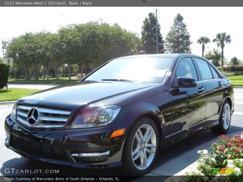 Black / Black 2012 Mercedes-Benz C 250 Sport