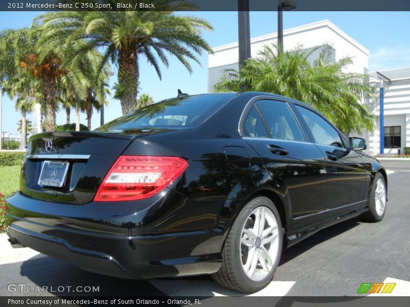 Black / Black 2012 Mercedes-Benz C 250 Sport