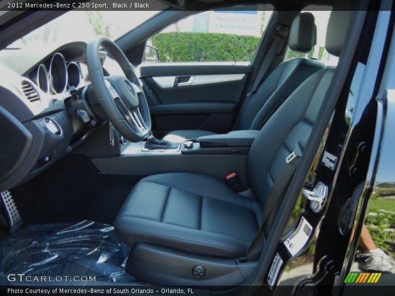 Black / Black 2012 Mercedes-Benz C 250 Sport