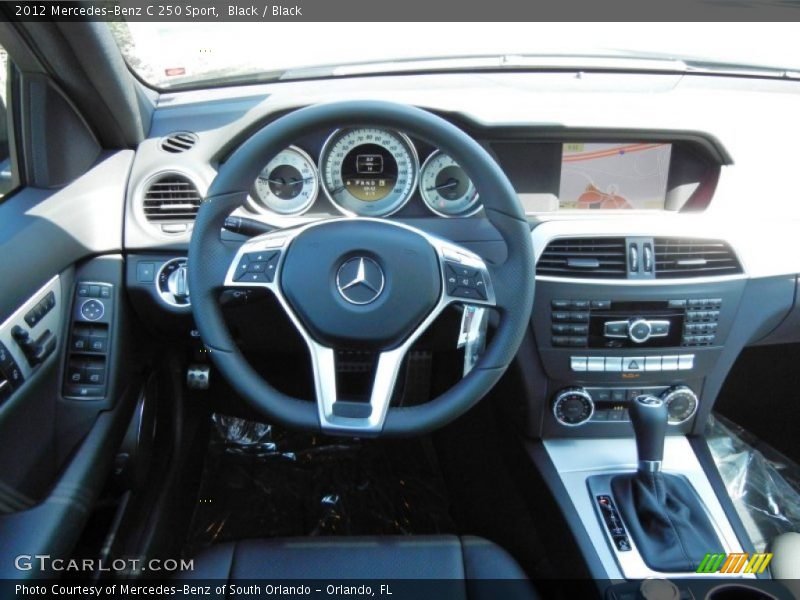 Black / Black 2012 Mercedes-Benz C 250 Sport