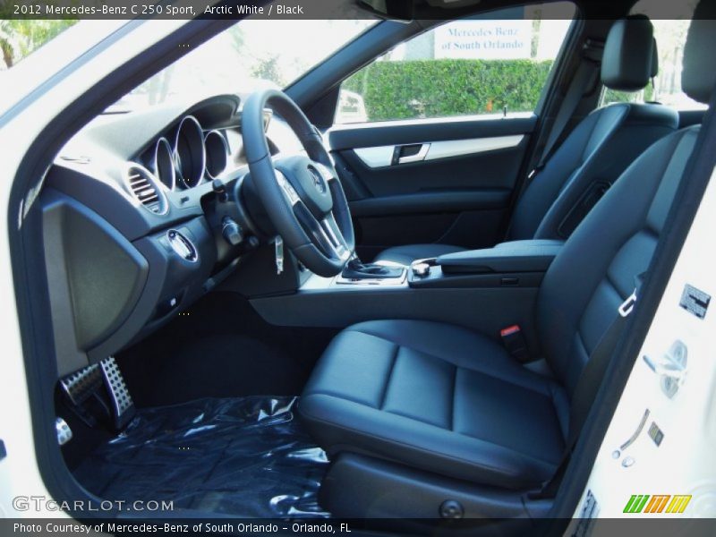 Arctic White / Black 2012 Mercedes-Benz C 250 Sport