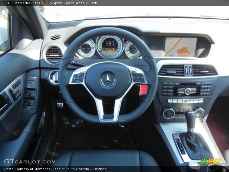 Arctic White / Black 2012 Mercedes-Benz C 250 Sport