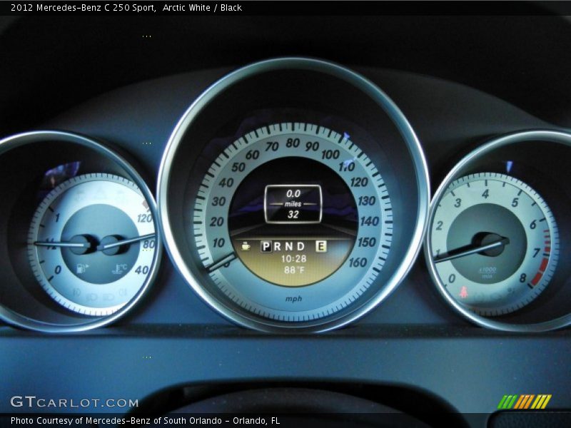 Arctic White / Black 2012 Mercedes-Benz C 250 Sport