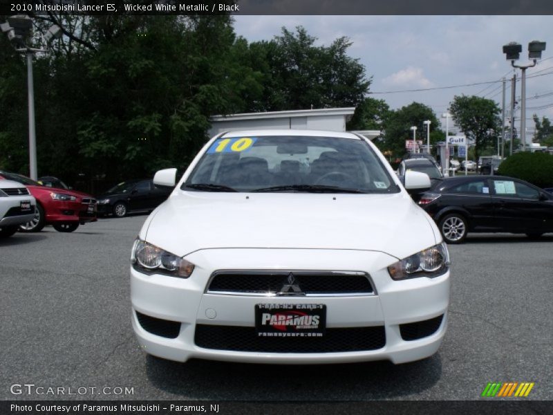 Wicked White Metallic / Black 2010 Mitsubishi Lancer ES