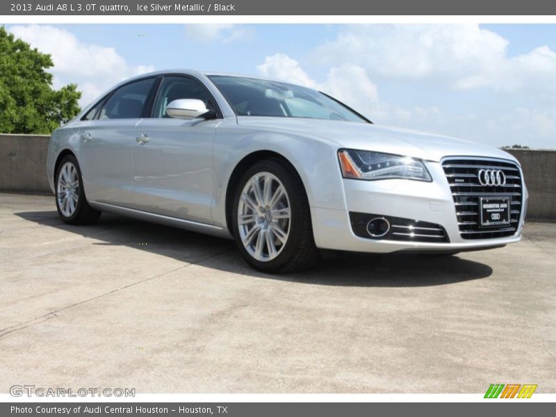 Ice Silver Metallic / Black 2013 Audi A8 L 3.0T quattro