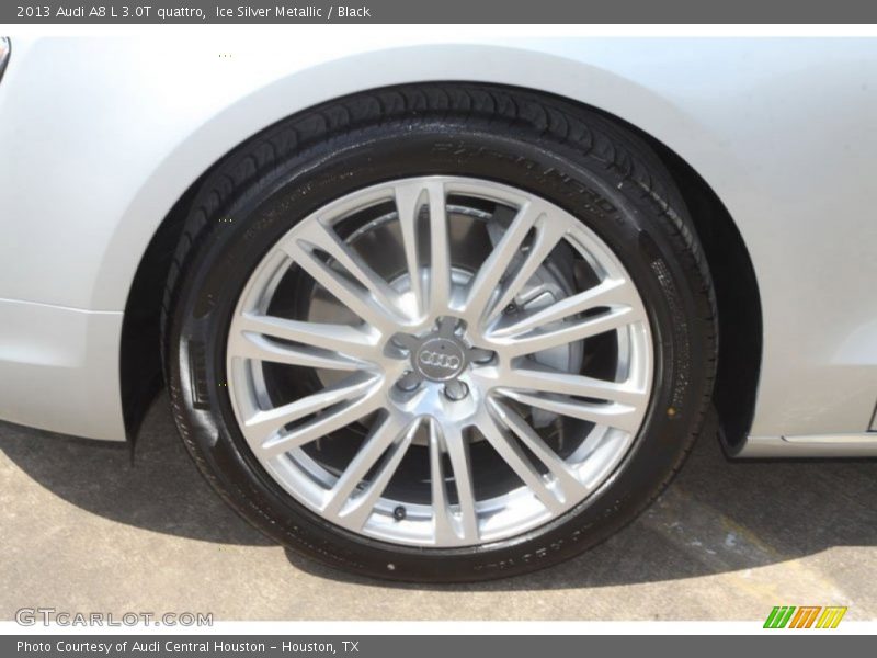 Ice Silver Metallic / Black 2013 Audi A8 L 3.0T quattro