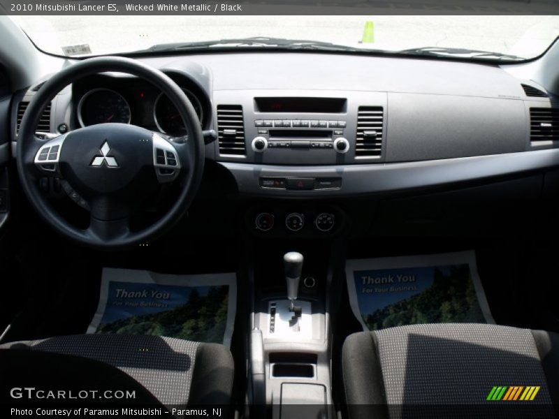 Wicked White Metallic / Black 2010 Mitsubishi Lancer ES