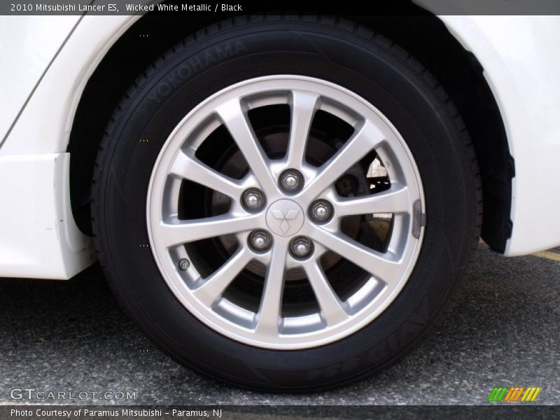 Wicked White Metallic / Black 2010 Mitsubishi Lancer ES