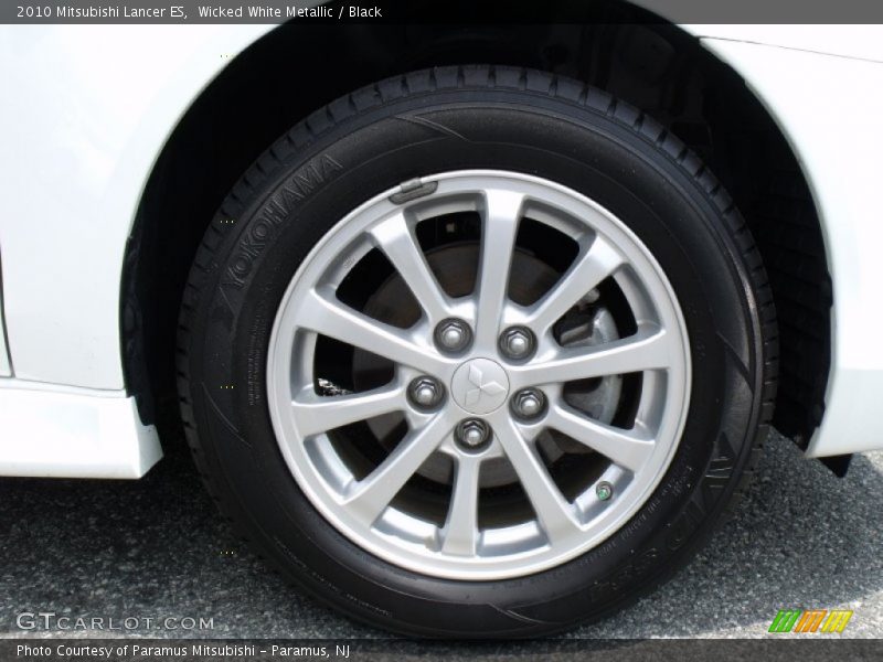 Wicked White Metallic / Black 2010 Mitsubishi Lancer ES