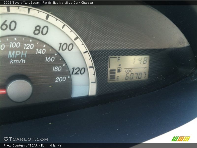 Pacific Blue Metallic / Dark Charcoal 2008 Toyota Yaris Sedan