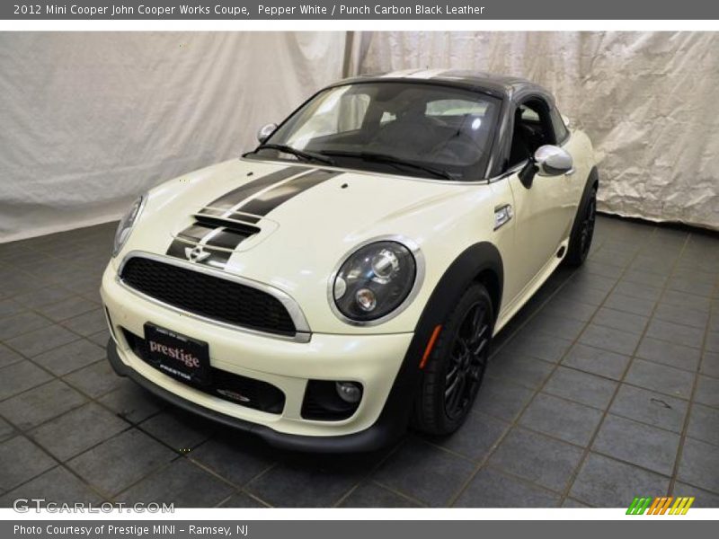 Pepper White / Punch Carbon Black Leather 2012 Mini Cooper John Cooper Works Coupe