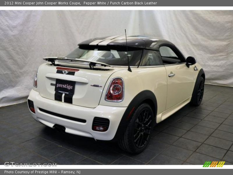 Pepper White / Punch Carbon Black Leather 2012 Mini Cooper John Cooper Works Coupe