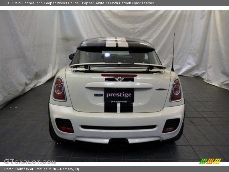 Pepper White / Punch Carbon Black Leather 2012 Mini Cooper John Cooper Works Coupe
