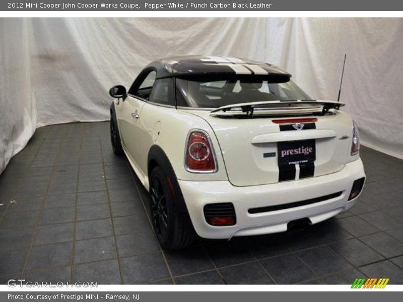 Pepper White / Punch Carbon Black Leather 2012 Mini Cooper John Cooper Works Coupe