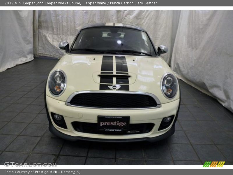 Pepper White / Punch Carbon Black Leather 2012 Mini Cooper John Cooper Works Coupe