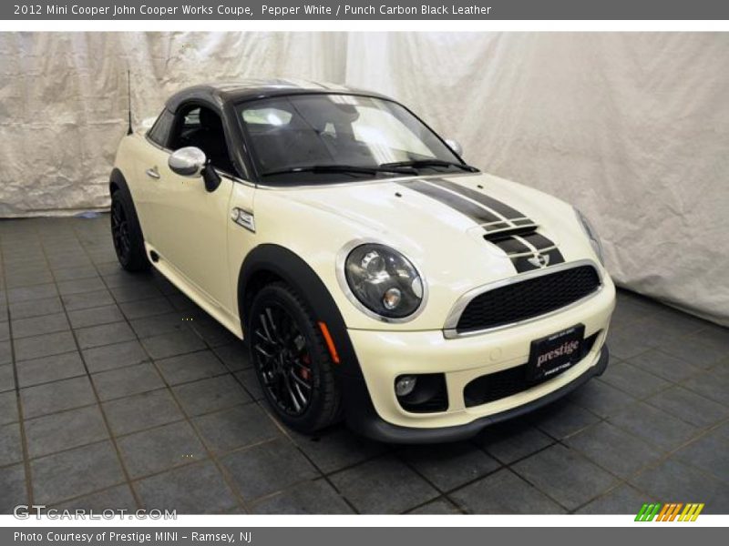 Pepper White / Punch Carbon Black Leather 2012 Mini Cooper John Cooper Works Coupe