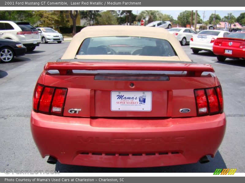 Laser Red Metallic / Medium Parchment 2001 Ford Mustang GT Convertible