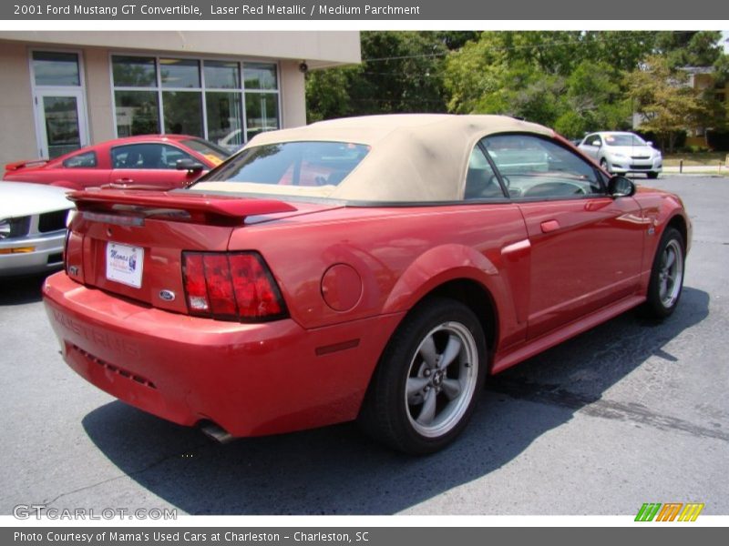 Laser Red Metallic / Medium Parchment 2001 Ford Mustang GT Convertible