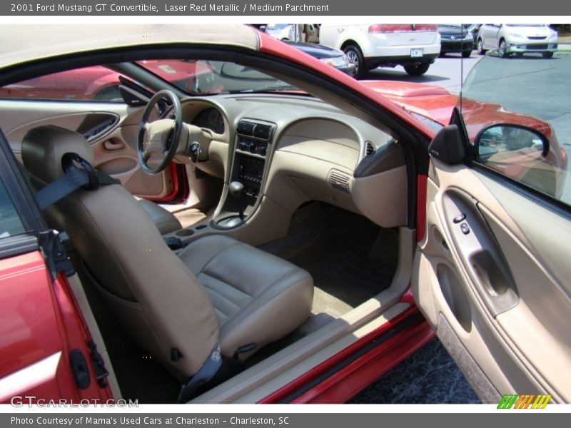 Laser Red Metallic / Medium Parchment 2001 Ford Mustang GT Convertible