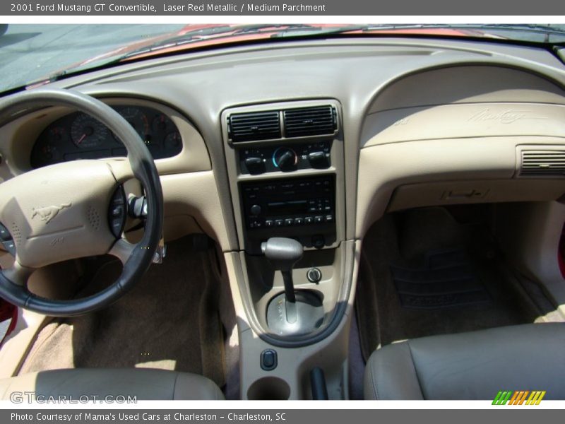 Laser Red Metallic / Medium Parchment 2001 Ford Mustang GT Convertible