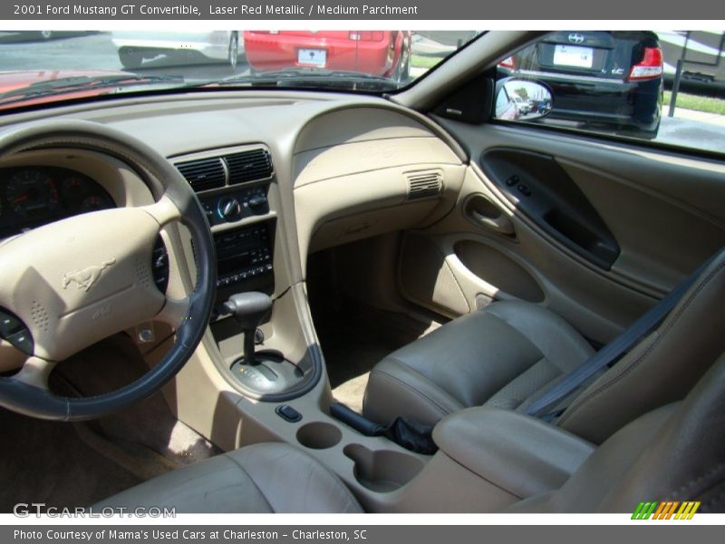 Laser Red Metallic / Medium Parchment 2001 Ford Mustang GT Convertible