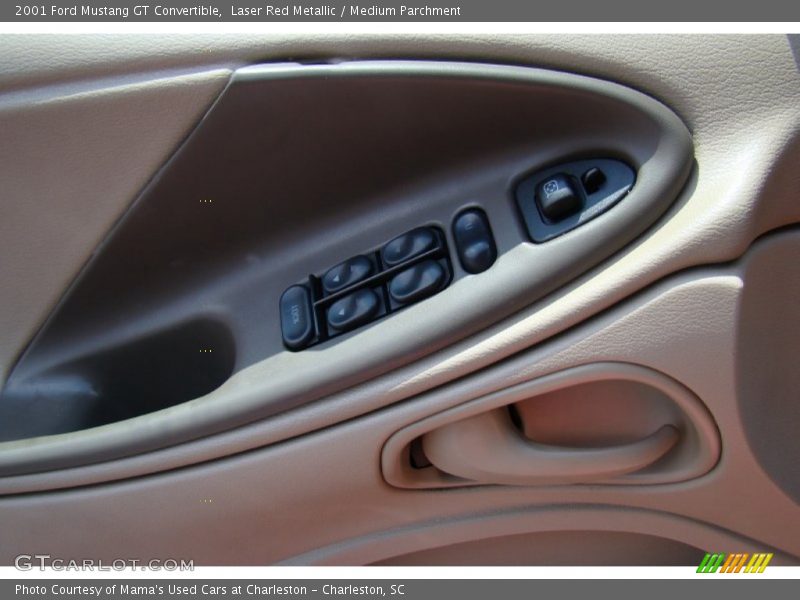 Laser Red Metallic / Medium Parchment 2001 Ford Mustang GT Convertible