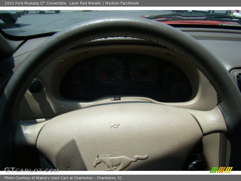 Laser Red Metallic / Medium Parchment 2001 Ford Mustang GT Convertible
