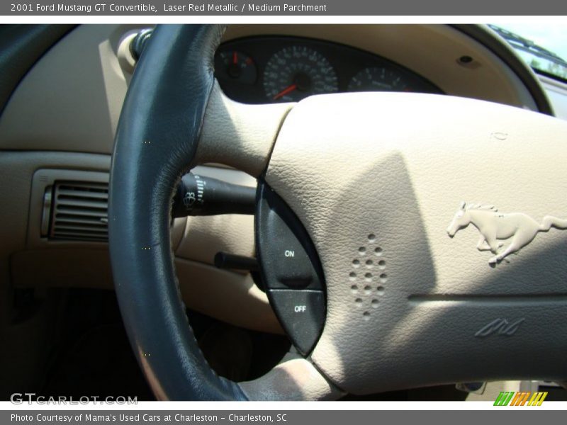 Laser Red Metallic / Medium Parchment 2001 Ford Mustang GT Convertible