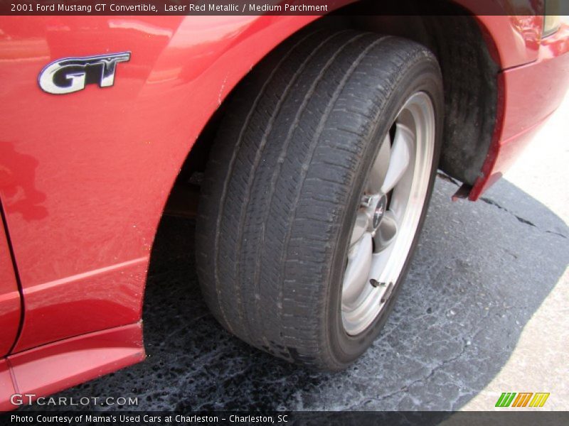 Laser Red Metallic / Medium Parchment 2001 Ford Mustang GT Convertible