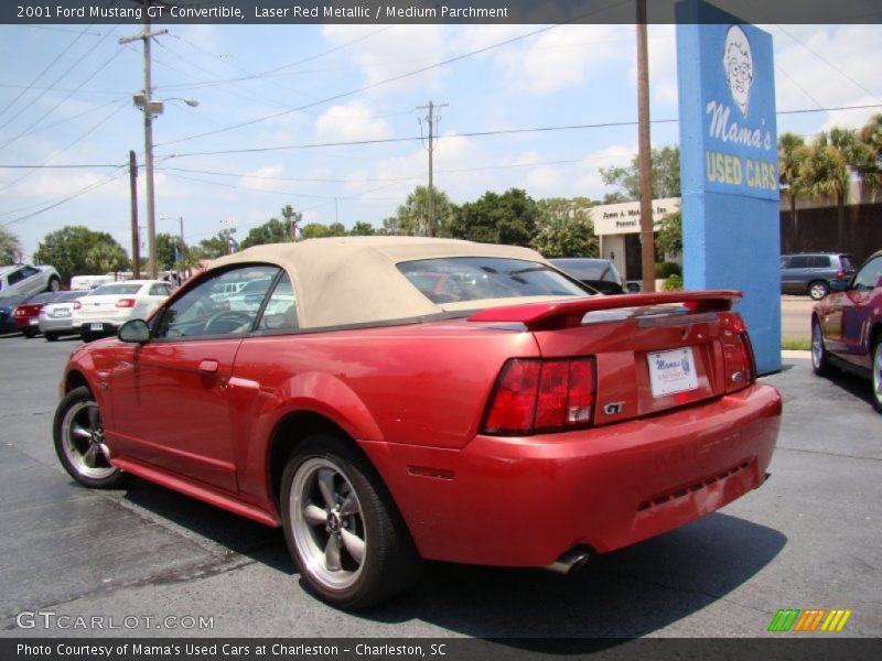 Laser Red Metallic / Medium Parchment 2001 Ford Mustang GT Convertible