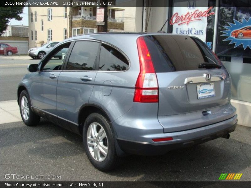 Glacier Blue Metallic / Gray 2010 Honda CR-V EX-L AWD