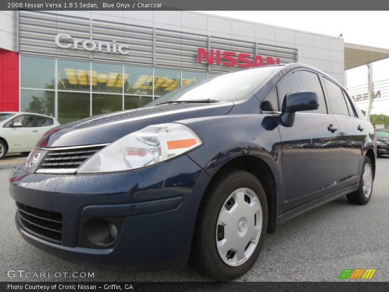Blue Onyx / Charcoal 2008 Nissan Versa 1.8 S Sedan