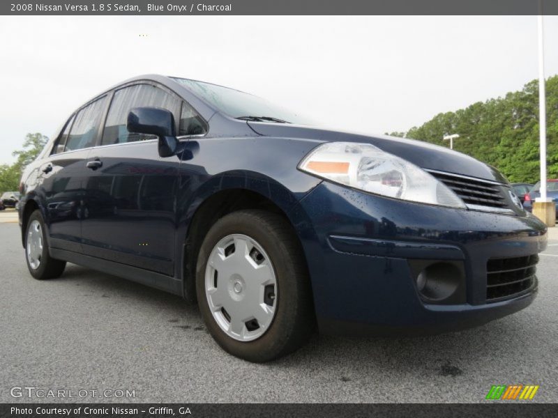 Blue Onyx / Charcoal 2008 Nissan Versa 1.8 S Sedan