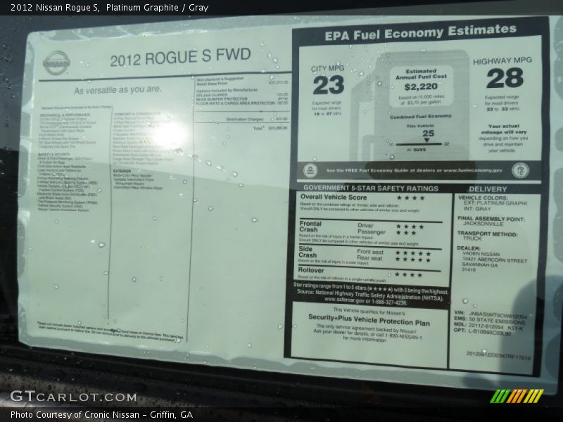 Platinum Graphite / Gray 2012 Nissan Rogue S