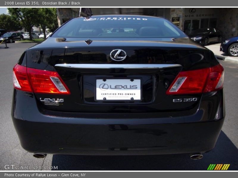 Obsidian Black / Black 2008 Lexus ES 350