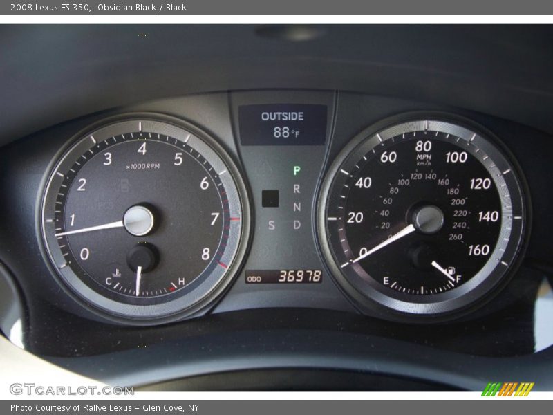 Obsidian Black / Black 2008 Lexus ES 350