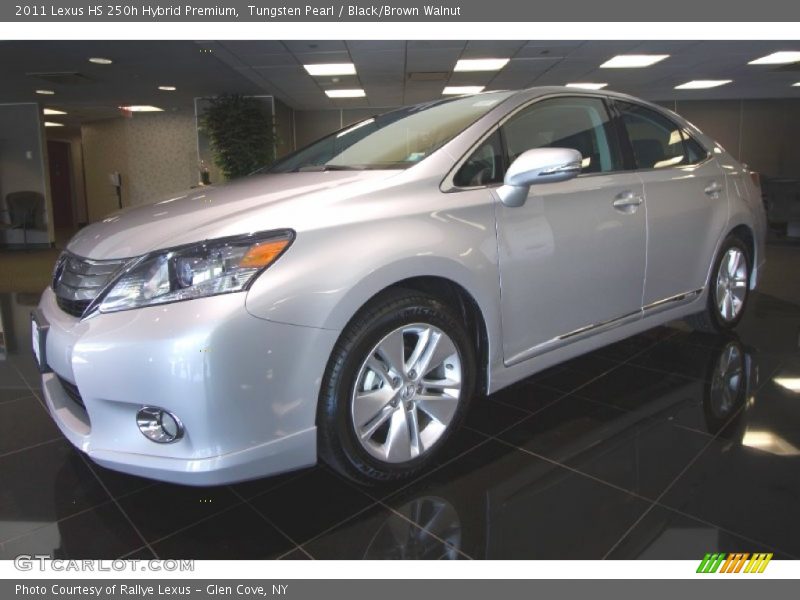 Tungsten Pearl / Black/Brown Walnut 2011 Lexus HS 250h Hybrid Premium