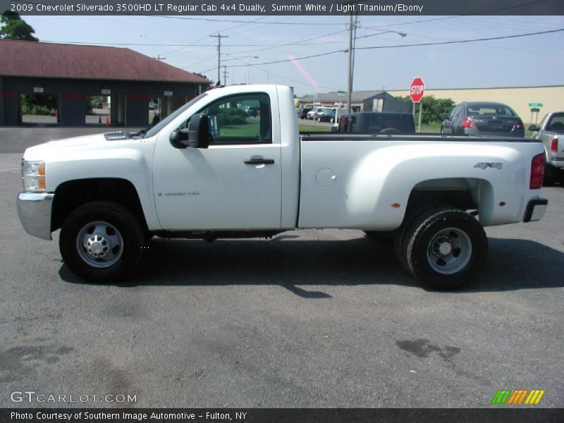Summit White / Light Titanium/Ebony 2009 Chevrolet Silverado 3500HD LT Regular Cab 4x4 Dually