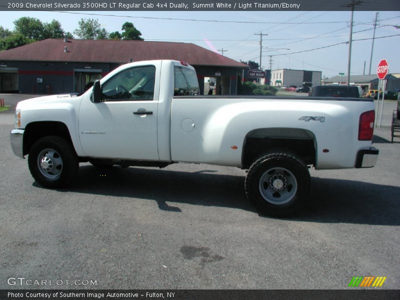 Summit White / Light Titanium/Ebony 2009 Chevrolet Silverado 3500HD LT Regular Cab 4x4 Dually