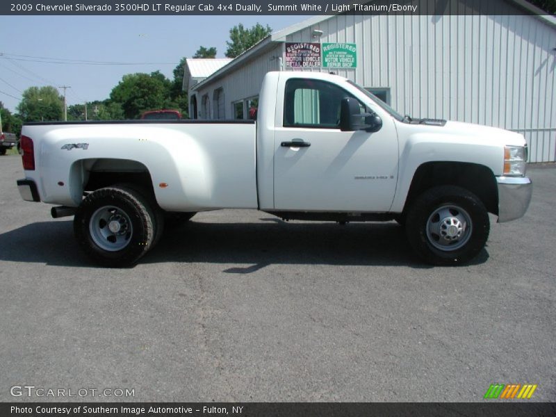 Summit White / Light Titanium/Ebony 2009 Chevrolet Silverado 3500HD LT Regular Cab 4x4 Dually