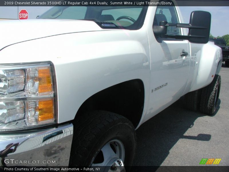 Summit White / Light Titanium/Ebony 2009 Chevrolet Silverado 3500HD LT Regular Cab 4x4 Dually