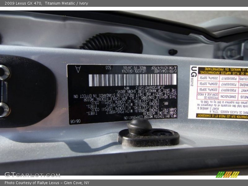 Titanium Metallic / Ivory 2009 Lexus GX 470
