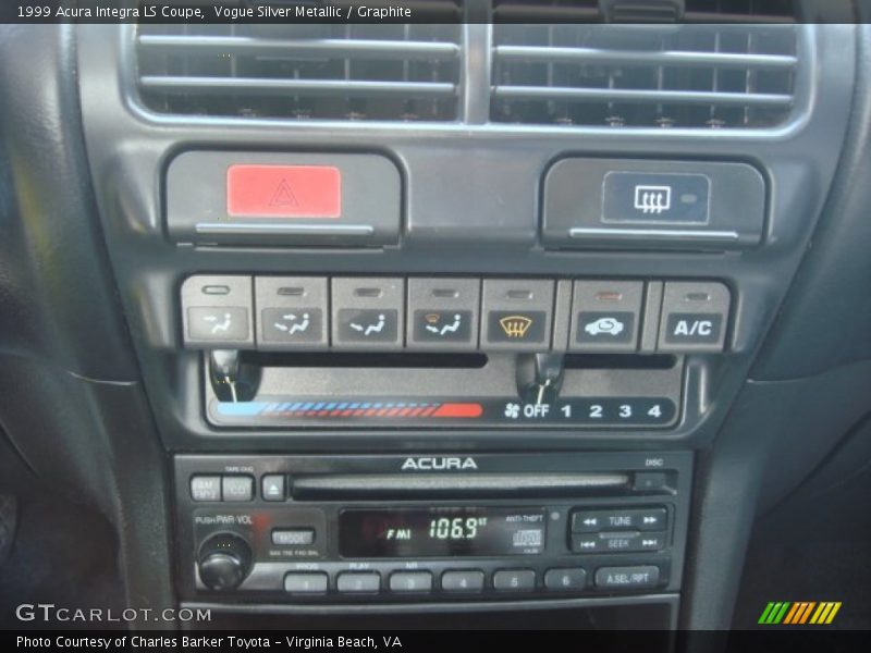 Controls of 1999 Integra LS Coupe