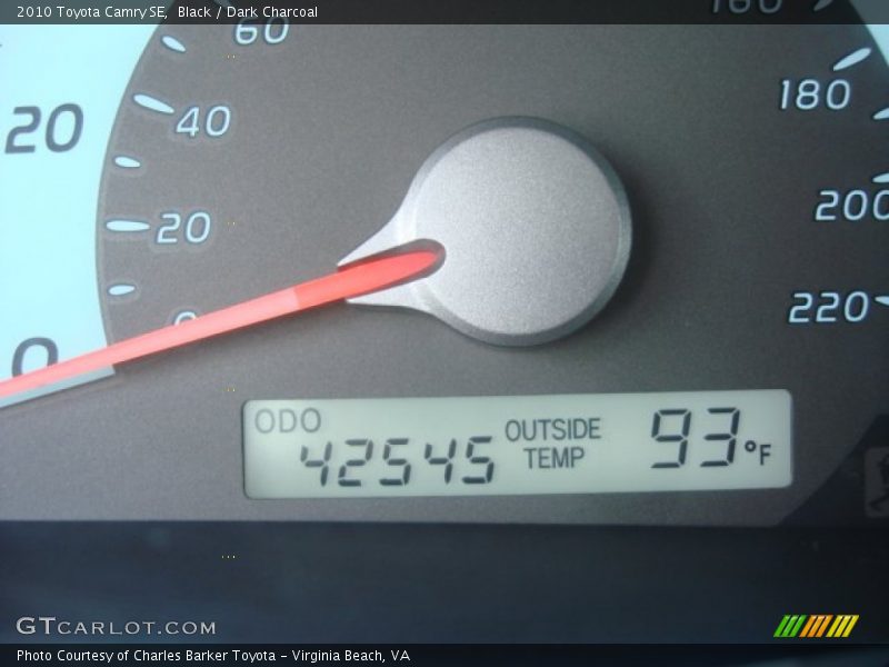 Black / Dark Charcoal 2010 Toyota Camry SE